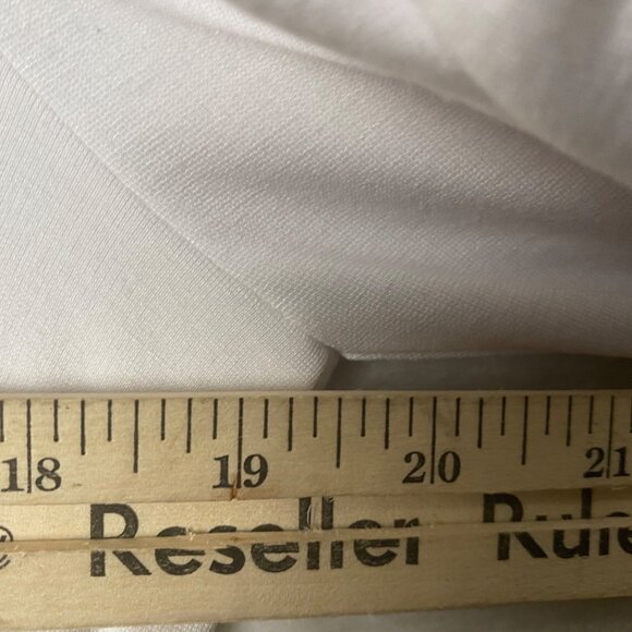 Eloquii White Ruffle Sleeve Dress Size 14 Style 5927 Fit Flare Knee Length - Picture 7 of 9